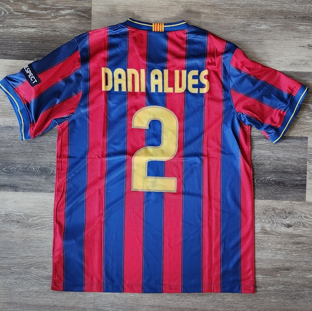 Barcelona 09-10 Home #2 DANI ALVES Size XL(EU)/L(US)